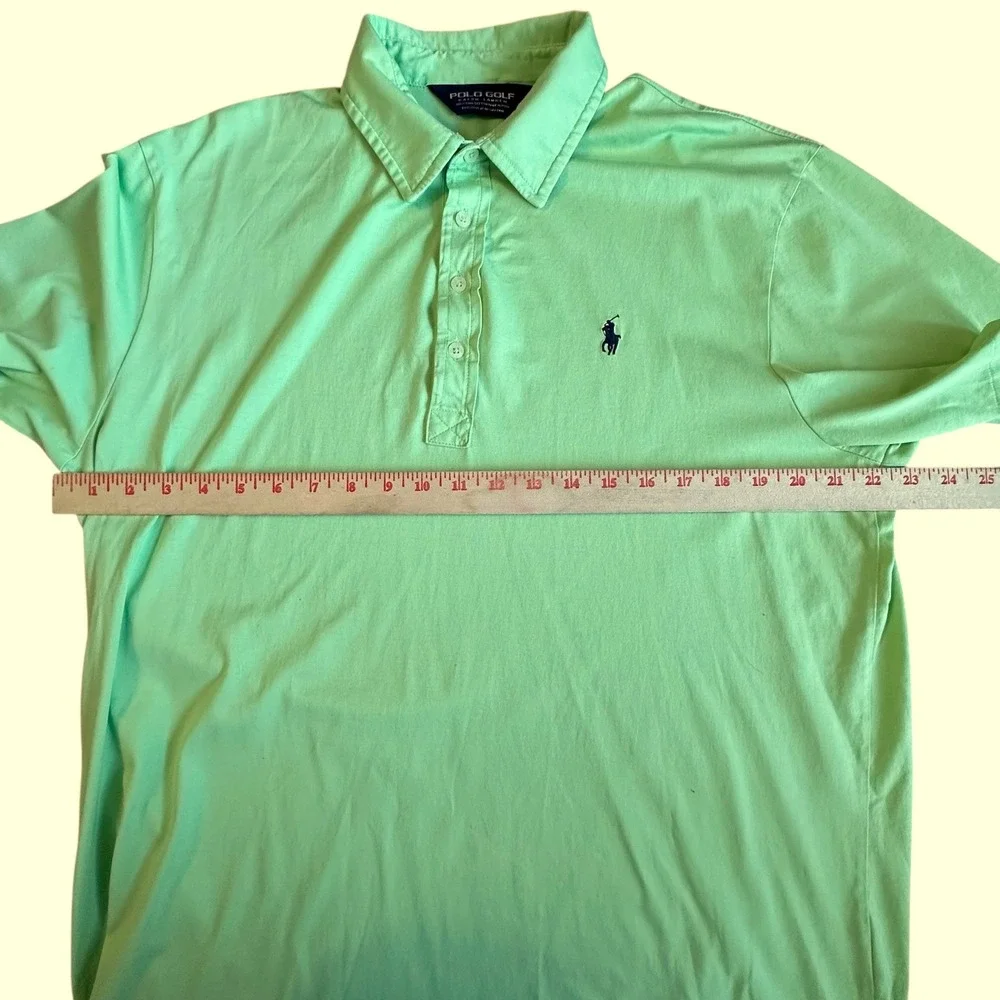 Ralph Lauren‎ Polo Golf Men's L Green Pima Cotton Short Sleeve Polo Shirt